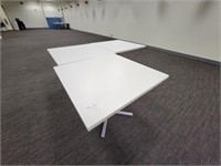 Three 36 x 36 White Tables