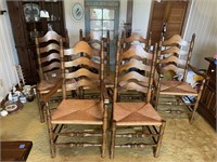 6 Ethan Allen Ladder Back Chairs