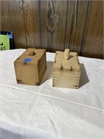 2 Wooden Butter Molds