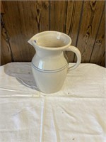Vintage Pottery Milk Pitcher - signed on bottom