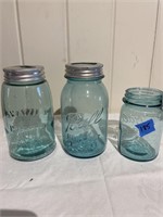 3 Blue Jars