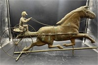 Large Metal Horse & Buggy Decor