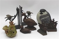 Bird Figurines w/ Bookends