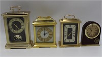 4 Small Mantle Clocks