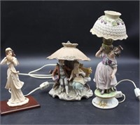 Victorian Figurine & Lamps