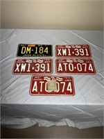 5 License Plates