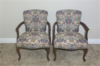 Upholstered Arm Chair Pair