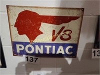 PONTIAC V8 SIGN