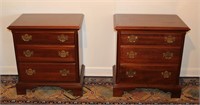 pair solid cherry nightstands by Knob Creek