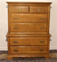 Vintage Sumter Cabinet solid maple chest on chest