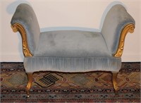 antique French victorian settee bench