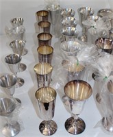 lot Spanish silverplate goblets