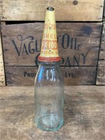 Embossed Shell 1950's Bottle & X-100 Tin Pourer