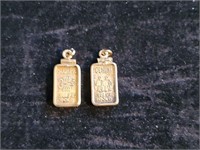 2- 999 pt. Gold Charms