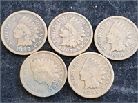 5 Indian Head one cents