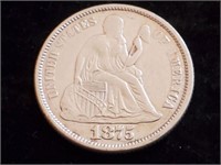 1875 one dime