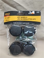 Package of 4 Swivel Wheel Casters