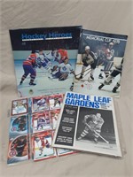 Vintage Hockey Books / Programs with cards Leafs