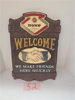 Duke Beer Welcome Advertising Sign