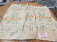 Lot of 3 Alfalfa Seed Bags..nice graphics