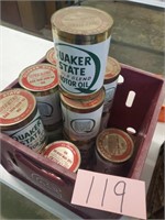 Crate of New Old Stock Quaker State Oil Quarts