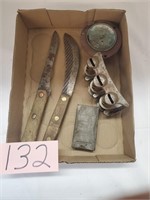 Tray lot of antiques - knives