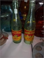 2 old painted label RC Cola bottles