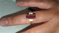 AMethyst w/ diamonds , Gold with sizer