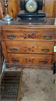 3 Drawer chip carved dresser