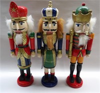 (3) 12" Wood Nutcrackers