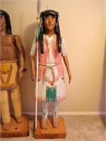 Chinook Indian Maiden-Wood Carved- Americana
