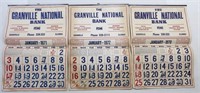 1970, '71, '72 Granville, IL Bank Calendars