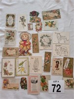 25 assorted antique card stock and paper items