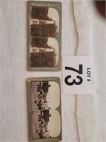 Stereoscopic slides.  One Boston and one Mexico.
