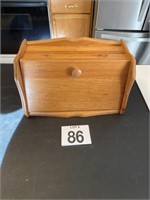 Wooden bread box