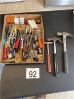 Hammers and box lot tools. Some craftsman
