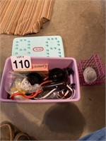 Box lot with hair curler and extras