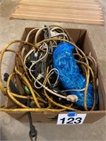 Box lot of electric extension cords