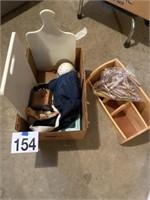 Box lot cutting boards and wooden clothes pins