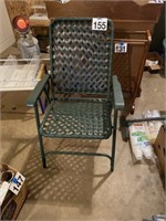 Green folding chair