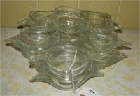 Lot #2381 - (11) clear glass figural crab bakes