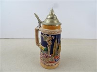 Beer Stein with Lid - 10" tall