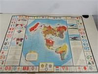 Vintage Aviation Map from 1943 - 33x24