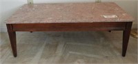 Lot #2430 - Coffee table with pink marble top