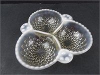 Fenton Hobnail 3 Sectioned Candy Dish
