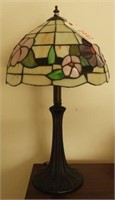 Lot #2442 - Tiffany style faux slag table lamp