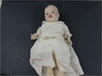 Heavy Vintage Percaline Creepy Doll