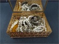 Jewelry Box With Costume Jewelry