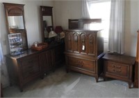 Lot #2455 - 4pc Fruitwood Bedroom suite to