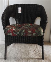 Lot #2459 - Wicker open arm side chair